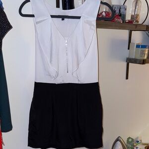Express White and Black Mini Dress